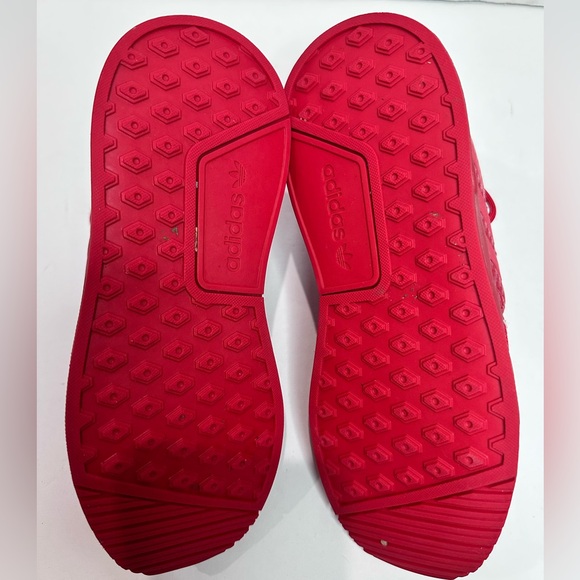 Adidas Kids Bright Red Sneakers - Picture 8 of 9